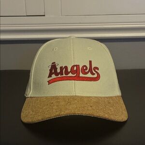 Cream and Tan Angels Baseball Cap